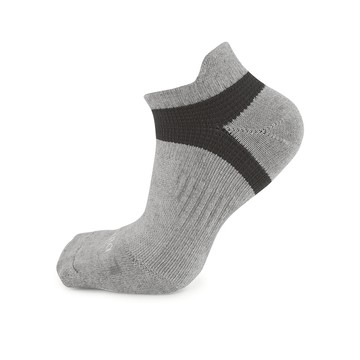 FootSpa抗菌除臭足弓加強運動船襪-Y字 - L雲灰黑