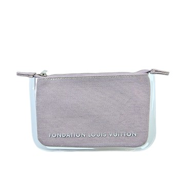 Louis Vuitton LV 基金會限定版防水手拿包/旅行化妝包 (灰色)