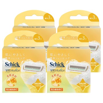 Schick 舒適牌 舒芙仕女除毛刀片 晶透煥亮  4個  3個裝