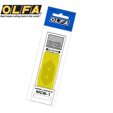 日本OLFA斜角刀刀片 邊框刀替刃MCB-1(5片/盒;高碳鋼)適MC-45 MC-45/2B MC-45/DX 197B 45B