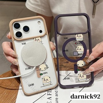 電量的一天馬卡龍色系iPhone17Pro磁吸手機殼 適用蘋果 i16 15 14 13 12 X保護防摔殼