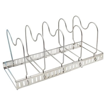 Caiofuren 可調式鍋蓋架 可伸縮 可個別使用  1個  不鏽鋼 銀色