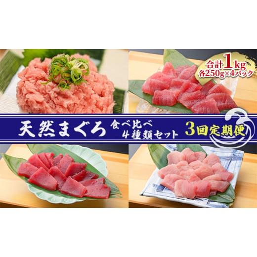 ふるさと納税 静岡県 浜松市 天然まぐろ食べ比べ4種セット 合計1kg（バチマグロ切落し・びん長マグロ・ミナミマグロ・ネギトロ 250g×各１袋）×…