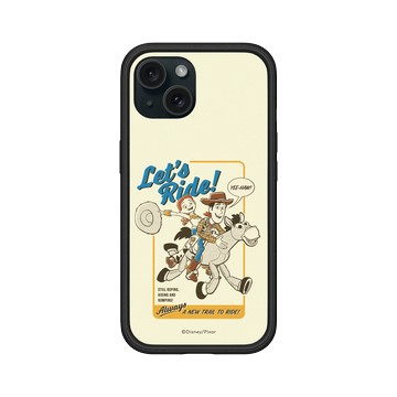 iPhone 15 Mod NX 黑 - 迪士尼-玩具總動員 Toy Story - Let's Ride! 胡迪與翠絲