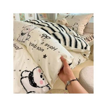 卡通可愛小新水洗棉床上四件套被套床單三件套學生宿舍款
