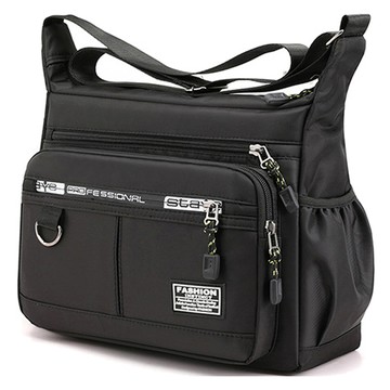 It's Good Ten旅行用防水斜背包  黑色  31 x 12 x 24cm