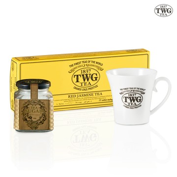 【TWG Tea】 純棉茶包禮物組 ( 綠茶任選 15包/盒+糖罐+馬克杯)