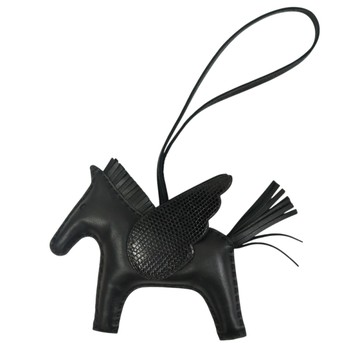 HERMES 愛馬仕 黑色 飛馬 Rodeo Pegase MM 掛飾 U刻 【二手名牌BRAND OFF】