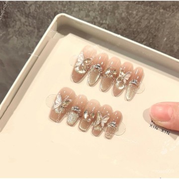 ➕最新設計款穿戴甲💅【星辰女神】新款高品質純手工穿戴甲美甲貼穿戴式光療貓眼顯白批短梯穿戴甲 AYLT