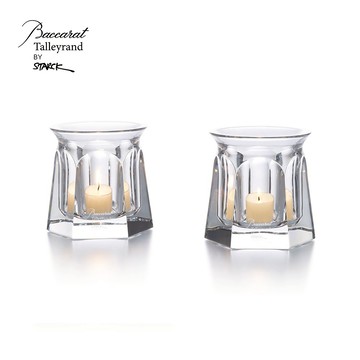 【Baccarat】Talleyrand by STARCK 燭台-2入-9cm 法國設計大師Philippe Starck設計款 造型燭台 蠟燭 居家裝飾 家居擺設 入厝禮