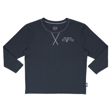 NBA 兒童/青少年 美式復古領 長袖上衣 馬刺隊 3556100610