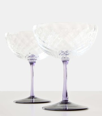NasonMoretti Set of 2 glass champagne bowls