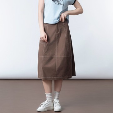 【MEDUSA】休閒車線A字短裙(M-XL) | 女短裙 女休閒裙 高彈性