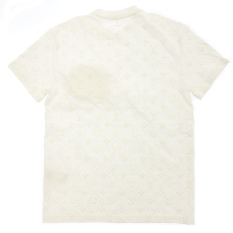 LOUIS VUITTON 半袖シャツ 白 10778【美品・現行モデル】ルイヴィトン☆LVロゴ人気デザイン