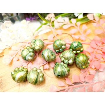 大漆工藝貓爪大漆珠 水晶文玩玉石木頭串珠配件gg55