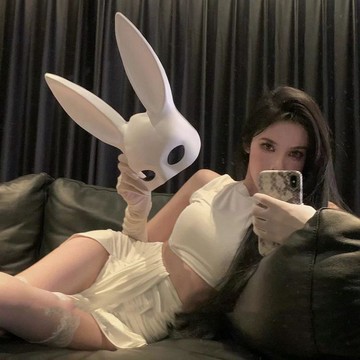 萬聖節🎃公主面具 聖誕節兔子面具 化妝舞會 酒吧 ktv 兔女郎耳朵面具 萬聖節裝扮道具 cos道具 服飾裝扮
