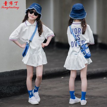 夏季韓版中大童女孩短袖連衣裙