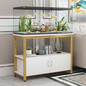 魚缸底櫃 家用魚缸櫃簡易魚缸架子金屬魚缸底櫃水族箱定做小型魚缸底座隔斷【HZ63333】