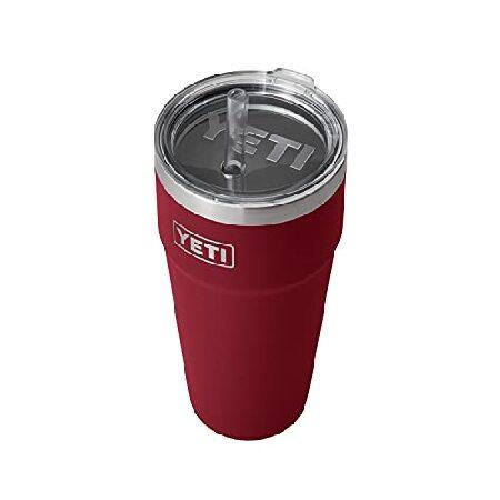 YETI Rambler 26 oz Straw Cup, Vacuum Insulated, Stainless Steel with Straw Lid, Harvest Red並行輸入