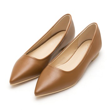 D+AF 典雅氛圍．韓風素面低跟尖頭鞋