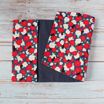 【樁花小黑貓】 書衣 布書衣 可調式書衣 手工書衣  A5 A6 B6 20K