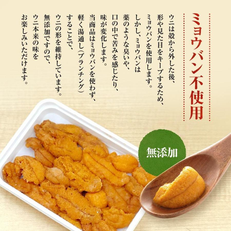 無添加 生食用 うに 200g (100g×2パック) ミョウバン不使用 ウニ 雲丹　お歳暮 年末年始