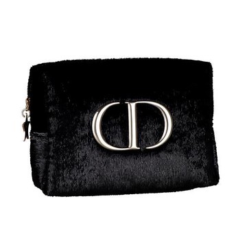 Dior 迪奧 黑色刷毛化妝包 (公司貨)