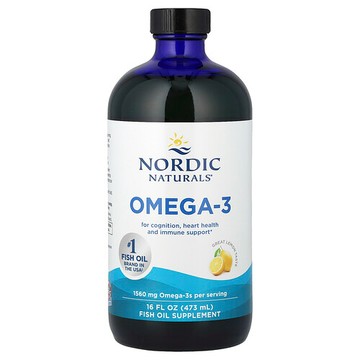 Nordic Naturals, Omega-3 脂肪酸，檸檬味，1560 毫克，16 液量盎司（473 毫升）