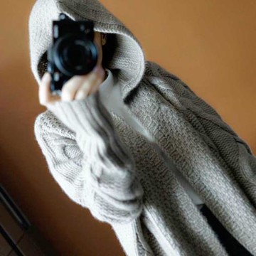 2025新款中長款女重磅開衫加厚春秋冬外穿外套慵懶風針織帶帽大衣