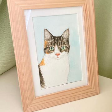 訂製寵物畫像/寵物肖像畫[帶框]