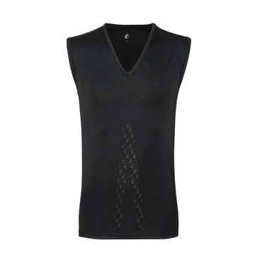 【RELIVE】黑電氣石 透氣V領內搭背心 - 男款【D1ML7014】