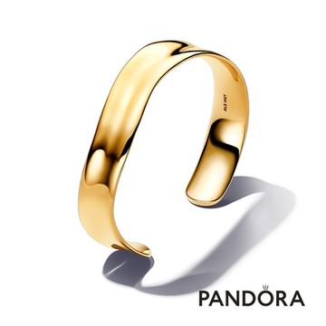 【Pandora官方直營】自然流線寬版開圈手環