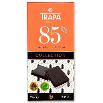Trapa精選85％黑巧克力片85g