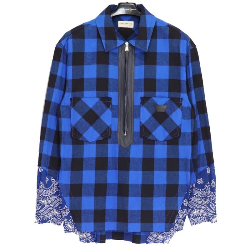 フォーサムワン FORSOMEONE FO PULLOVER CHECK SHIRT メンズ トップス バッファローチェック ペイズリー ネルシャツ  プルオーバー 48 L 50 XL LL | LINEブランドカタログ