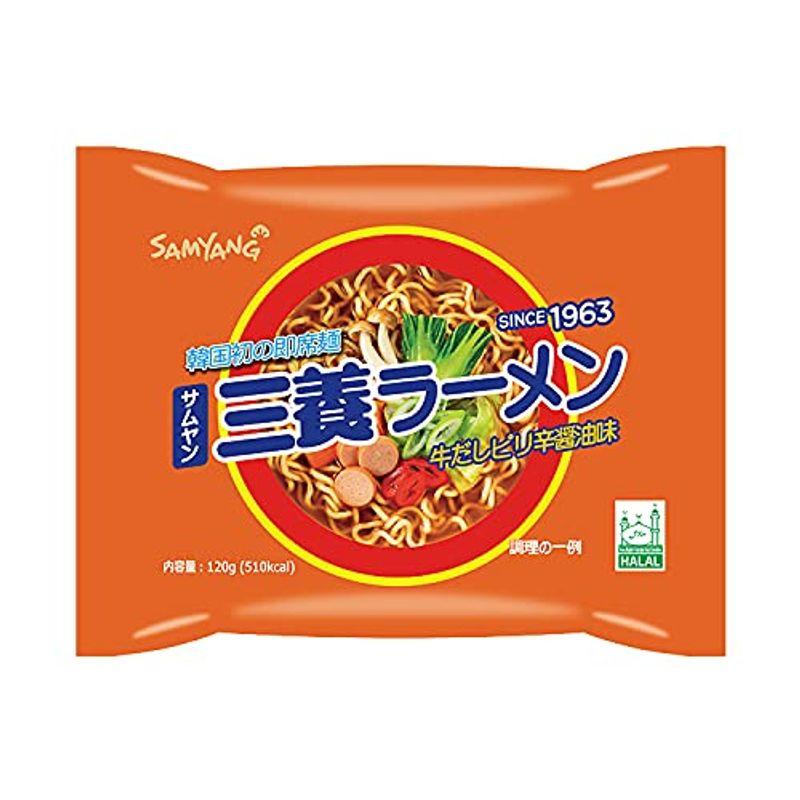 公式三養ラーメン 袋麺 牛だしピリ辛醤油味 6個セット 120g×6個