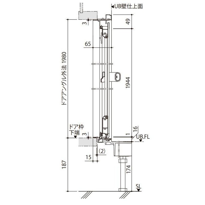 シャワーユニット0808 標準仕様 マット Lパネル SPB-0808LBEL-C H ビルトインタイプ SU10D リクシル シャワールーム LIXIL  シャワーボックス spb0808l