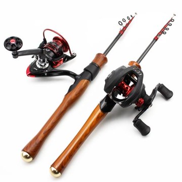 電商代發碳素ul收縮馬口竿迷你飛蠅竿便攜式小魚釣竿水滴輪紡車輪