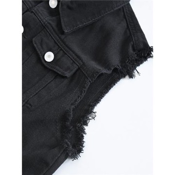 秋季牛仔馬甲男士修身坎肩外套大碼帥氣毛邊機車夾克韓版潮流春季