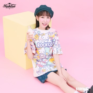 ROCKCOCO X 凱蒂 微笑小花X凱蒂滿滿T