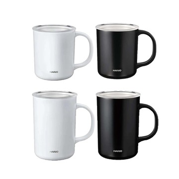 HARIO 真空雙層馬克杯 陶瓷塗層 350ml/470ml 雙層保溫杯