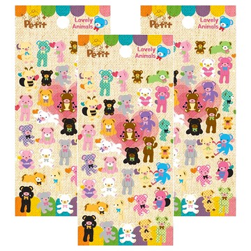 Petit 貼紙套裝 可愛小熊主題  多色  1組