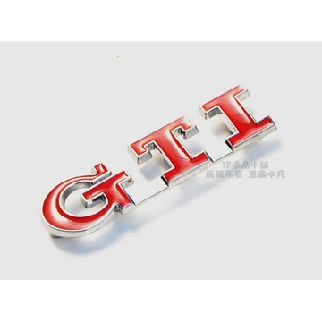 【逸品汽車百貨】VW 福斯 大眾 GTI 金屬中網標 GOLF 3 4 5 6 LUPO POLO T4 PASSAT