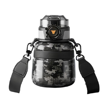 tkk 齒輪鎖扣保溫杯【黑客】 安全鎖扣設計 方便攜帶  1入  黑色  600ml