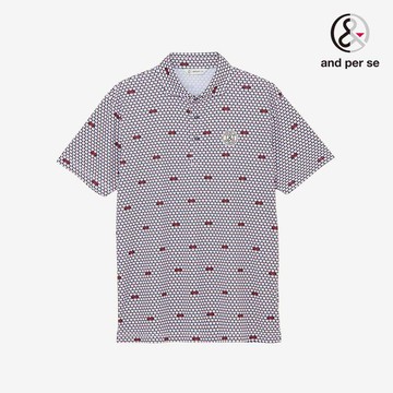 【and per se】男款白色瞬吸快乾涼感高彈力機能POLO衫 DGX29606
