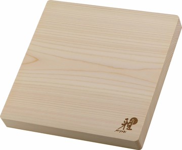 MIYABI 34535-100 24x24cm 檜木砧板 3cm厚 木製切菜板 棕色