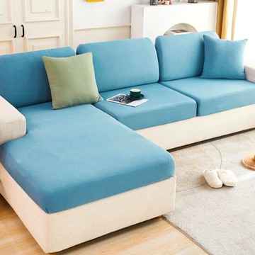涼感新科技彈力冰絲沙發套  全包式高彈力  親膚透氣耐磨耐用  S單人(50~65cm x 50~65cm x 5~20cm)  寧靜藍  1個