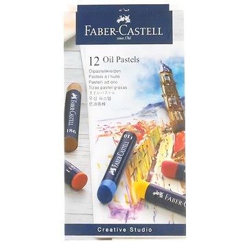FABER-CASTELL 輝柏 油性粉彩條  12色  1盒