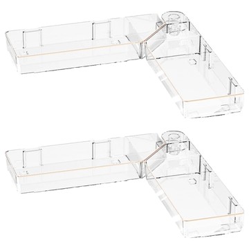 轉角置物架  PET材質  帶貼片 (21.5X5.7)  透明  2個