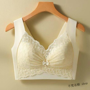 🍂秋冬上新 無痕內衣 美背內衣 無鋼圈內衣 春夏款內衣女聚攏收副乳防下垂美背無鋼圈固定杯蕾絲無痕文胸罩
