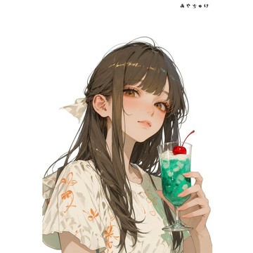 【8 月新作】07-139-0195 人物貼紙 簡約夏日女子